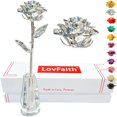 thumbnail image 1 of LovFaith, oro auténtico bañado en rosa de 24 quilates con soporte de cristal, 1 of 6