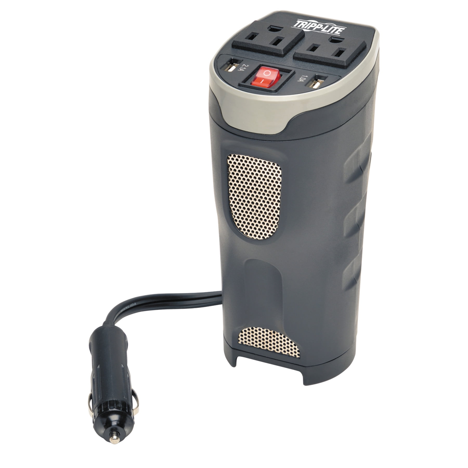 Tripp Lite 200W AC Inverter with USB Charging; 1 Outlet, 2 USB Ports ...