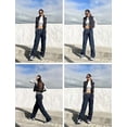 thumbnail image 4 of Women Cropped Puffer Vest Stand Collar Sleeveless Zip Up Padded Gilet Outerwear, 4 of 6