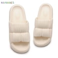 thumbnail image 3 of BadPiggies Non-Slip Pillow Slippers Clouds Slides for Women Men, Cozy Open Toe Sandals Quick Dry House Shoes for Indoor Outdoor, 3 of 8