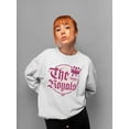 thumbnail image 2 of The Royals - Retro Gothic Crown Emoji Graphic Women's Sweatshirt, 2 of 4