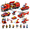 Fire Red, variant on Cosmic Orange Interlocking Block Building Set Stem Space Station Model Kit