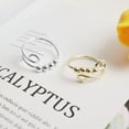 Rings 2 Pieces of Silver Single-Turn Spiral-Turn Rotating Rings Anti