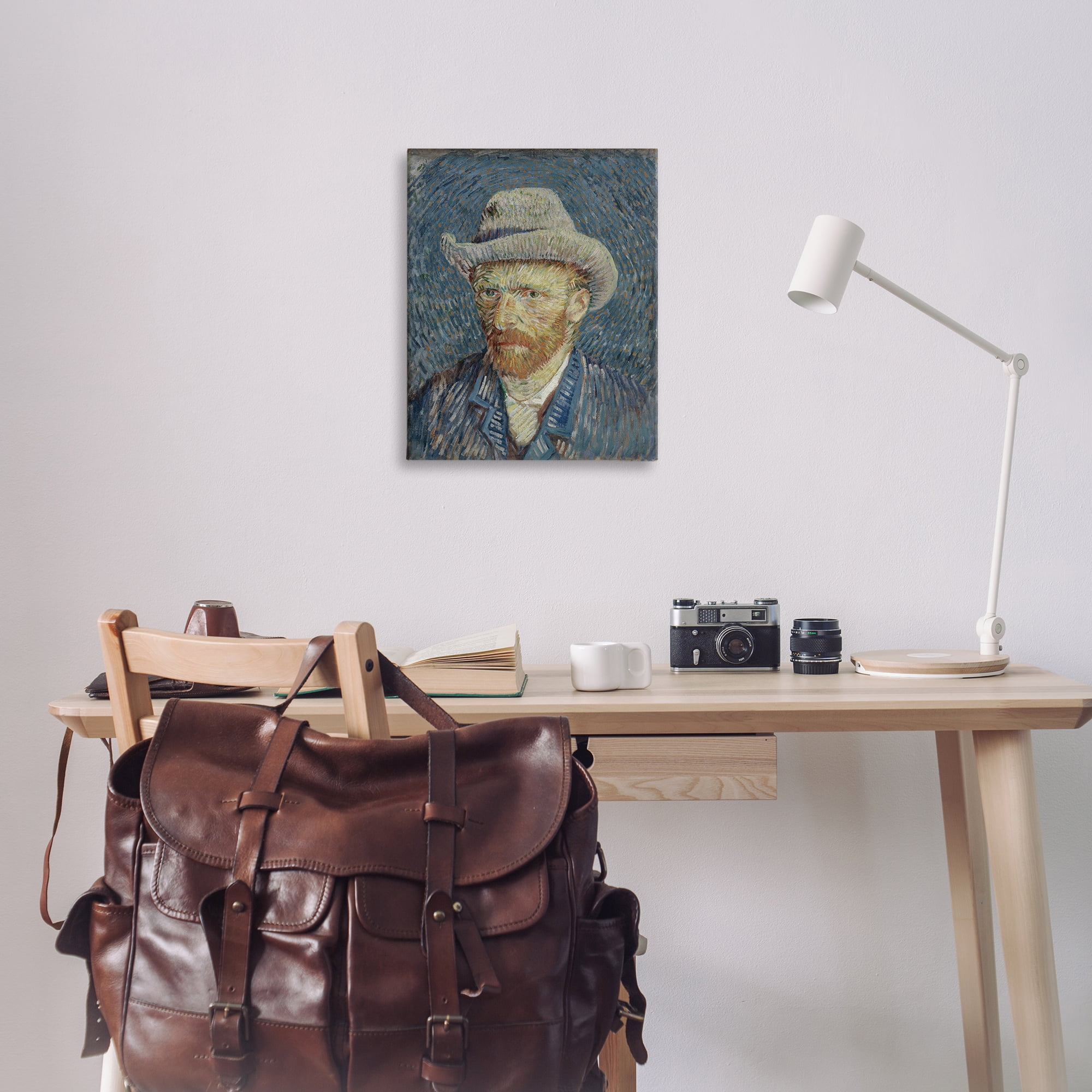 Stupell Industries Van Gogh Portrait with Hat People Painting Wrapped Canvas Art Print Wall Art, 24 x 30