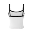thumbnail image 6 of LMLYSoH Women´s Crop Cami Tops, Spaghetti Strap Square Neck Contrast Color Slim Fit Camisole, 6 of 9