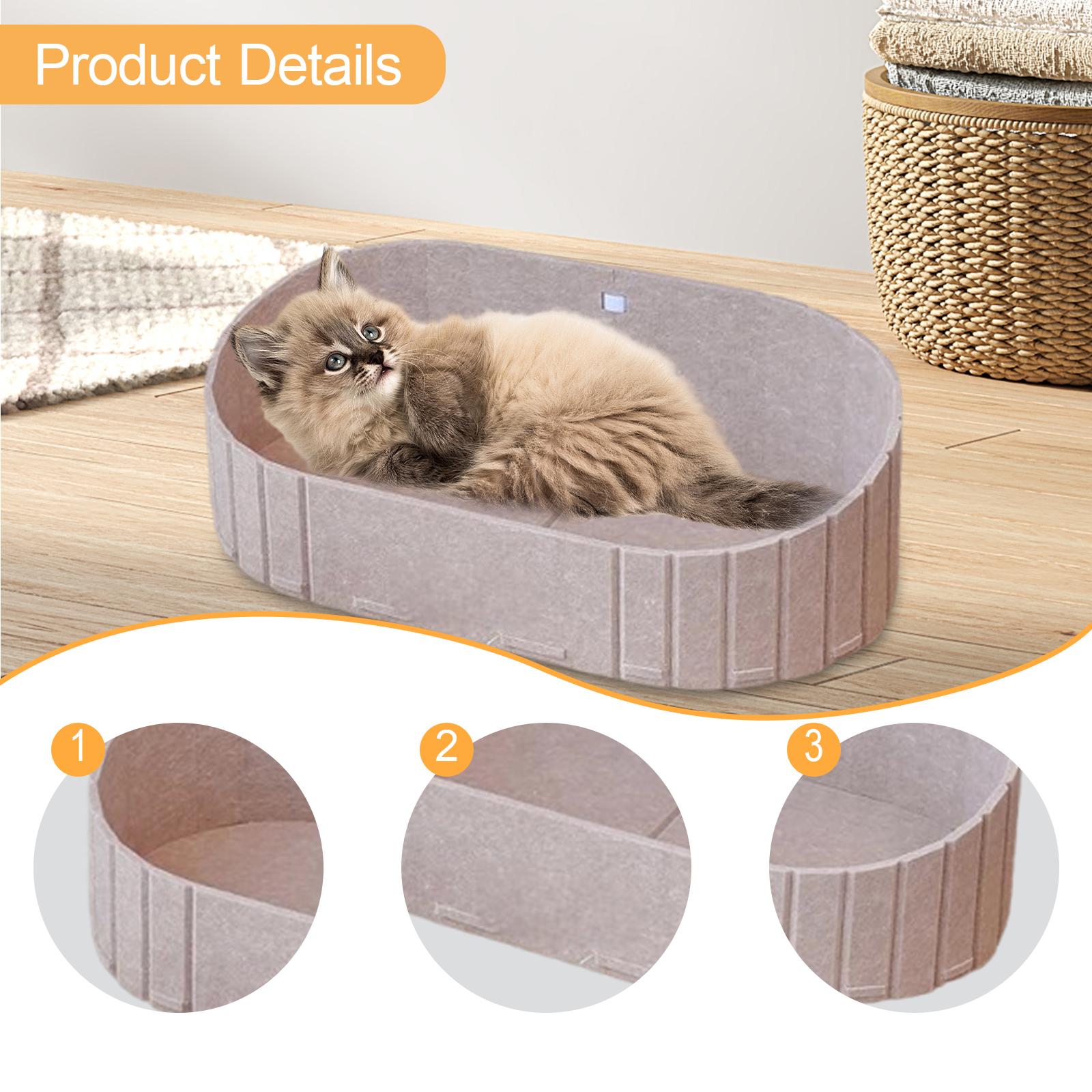 Cat Scratcher Board Cat Bed Scratch Pad Nest Wear Resistant Comfortable Felt Cloth Material Ideal for Kitten Indoor Use