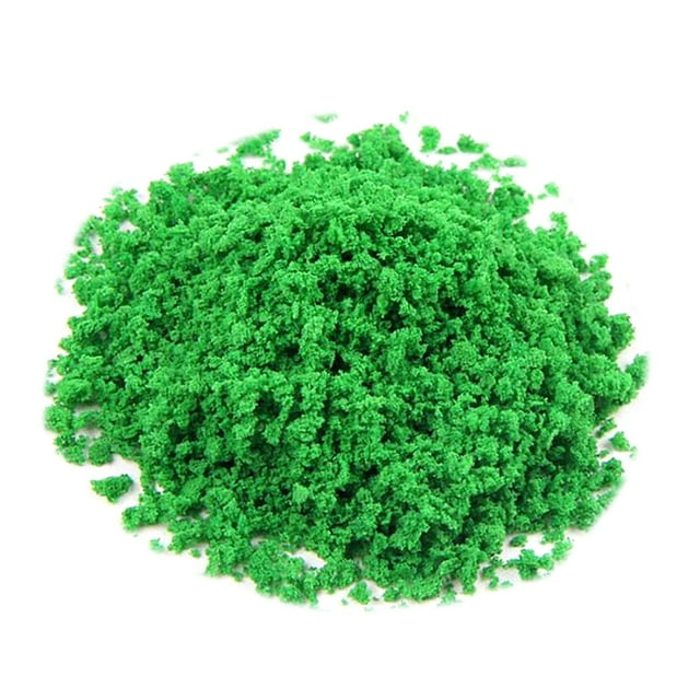Polvo de follaje granulado, hojas de esponja para maquetas de árboles de bricolaje para paisajismo ferroviario. Verde medio