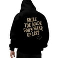 thumbnail image 5 of Christian Hoodies for Men 2025 Smile You Made God's Wake Up List Hoodie Hooded Sweatshirt with Pockets Pullover, 5 of 6