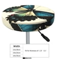 thumbnail image 4 of Lsque Blue Black Butterfly Art Pattern Round Bar chair cushion covers Velvet Fabric Premium Comfort Protects from Scratches and Stains for 14-17 Inch Chair-12 inch, 4 of 7