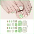 thumbnail image 1 of 22Pcs/Sheet Removable Toe Nail Fake Nail Art Fake Nails French Nails Nail Mani Press Set, 1 of 8
