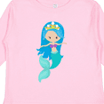 thumbnail image 4 of Inktastic Cute Mermaid, Blue Hair, Little Mermaid, Crown Girls Long Sleeve Toddler T-Shirt, 4 of 5