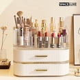 thumbnail image 2 of Organizador de maquillaje SpaceLuxe con cajones y cepillo giratorio de 360°, 2 of 8
