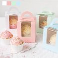 thumbnail image 4 of Treat Box Set Creative Paper Bakery Box Cupcake Box for Wedding Birthday Party, 4 of 10