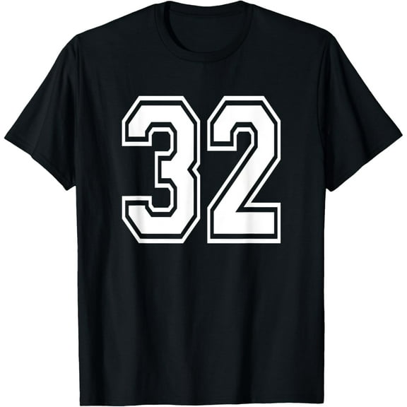 t-shirt Number 32 Birthday Gift Sports Player Team Numbered Jersey T-Shirt mens，black，women，funny，men，journey，Crew Neck, Short Sleeve,printing