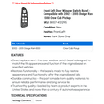 thumbnail image 2 of Front Left Door Window Switch Bezel - Compatible with 2002 - 2005 Dodge Ram 1500 Crew Cab Pickup 2003 2004, 2 of 2