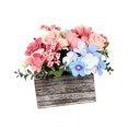 thumbnail image 3 of Centro mesa floral con arreglo floral artificial, elegante y versátil, con bandeja madera para mesa comedor o decoración rústica., 3 of 8