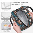 thumbnail image 2 of Horeoi Coffee Lover Print Pattern Large Insulated Lunch Bag for Work, School, Picnic - Waterproof, Durable Oxford Cloth, Comfortable Handle-Black, 2 of 9