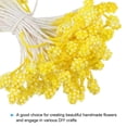 thumbnail image 3 of Uxcell 5mm Dobles Cabezas Estambre de Flor, Pistilo de Flor de Lavanda Artificial Mate para Decoración Navideña DIY, Amarillo 450 Pcs, 3 of 5