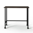 Your Zone Beckett Kids Metal Rolling Writing Desk, Natural Finish