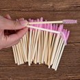thumbnail image 4 of Disposable Mascara Brushes Portable Eyelash Wands With Bamboo Handle Flexible Nylon Brush Eyebrow Makeup Applicators For Women Girls Eye Lash Extensio, 4 of 4