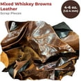 thumbnail image 2 of ELW 4-6 oz. 1.8-2.4mm Thickness, 4 LB Vegetable Tanned Leather Scraps, Mixed Whiskey, Cowhide Remnants Full Grain Leather for Tooling, Holsters, Knife Sheath, Carving, Embossing, Stamping, 2 of 7