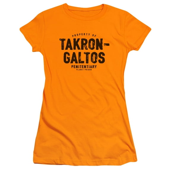 JLA Justice League Takron GaltoS/S S Junior Women's T-Shirt Sheer Orange
