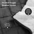 thumbnail image 3 of Teler Weighted Blanket Queen Size 15lbs 60 x 80 inches, Weighted Blankets for Adult with Soft Plush Fleece,Fluffy Thick Warm Sherpa & Cozy Flannel Snuggle Heavy Blanket for Sofa Bed Calming, 3 of 7