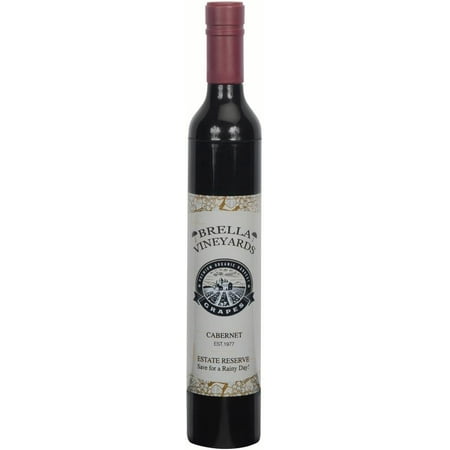 Brella Vineyards Cabernet Wine Bottle Hidden Umbrella Gift, Burgundy or
