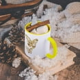 thumbnail image 5 of 3dRose, You are my sunshine vintage song butterflies, 15oz Two-Tone Yellow Mug, 5 of 7