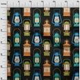 thumbnail image 3 of oneOone Polyester Lycra Black Fabric Retro Lantern Sewing Material Print Fabric By The Yard 56 Inch Wide, 3 of 5