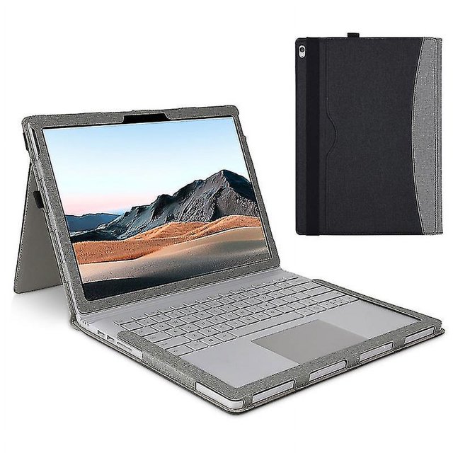 Microsoft Surface Book 1/2/3 Funda protectora de 15 pulgadas Funda de cuero desmontable antiarañazos con soporte