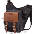 thumbnail image 5 of Bolso bandolera de hombro de lona vintage KAUKKO SG255-Black, 5 of 5