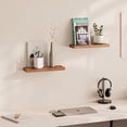 thumbnail image 4 of Ballucci 16" Floating Shelves for Wall, 2-Pack with Invisible Brackets, 6" Deep, Rustic Brown, 4 of 6