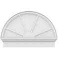 thumbnail image 3 of Ekena Millwork 32"W x 22-3/4"H x 2-3/4"P Half Round 4 Spoke Architectural Grade PVC Combination Pediment, 3 of 7