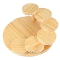 1pc Large Wood Serving Tray Rotating Steps Meat Plate Japanese Sushi