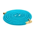 thumbnail image 4 of Aqua Joe Kink-Free 50-Foot Expandable Garden Hoses W/ Heavy-Duty Brass Valve & Flow Control Shut-off, 5/8-inch (Light Blue), 4 of 12