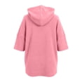 thumbnail image 5 of Bigetiay Hoodie Women Relaxed Fit Short Sleeve Hooded Sweatshirt for Summer V Neck Pullover Top Women Sweatshirt Pink Hoodie Women, Size M, 5 of 5