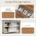 thumbnail image 5 of Walsunny Lift Top Coffee Table with Hidden Storage, Farmhouse Coffee Table with Adjustable Storage Shelves & Wheels White, 5 of 10