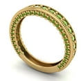 thumbnail image 2 of 1.44 ctw Wedding Band for Women - 18K Yellow Gold Natural Peridot Stackable Eternity Ring, 2 of 6