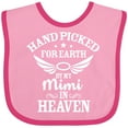 thumbnail image 3 of Inktastic Handpicked for Earth by My Mimi in Heaven with Angel Wings Boys or Girls Baby Bib, 3 of 4