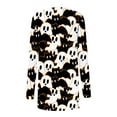 thumbnail image 5 of Women‘s Halloween Cardigan Sweater Skull Pumpkin Print Pattern Long Cardigans Sweater Coats Tops Ginger M, 5 of 5