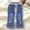 Blue#3, variant on SERTG Girls Straight Wide Leg Jeans Loose Fit Bow Tie Belt Elastic Waist Kids Spring Summer Casual Long Pants Everyday Trousers(Blue#4,3-4 Years)
