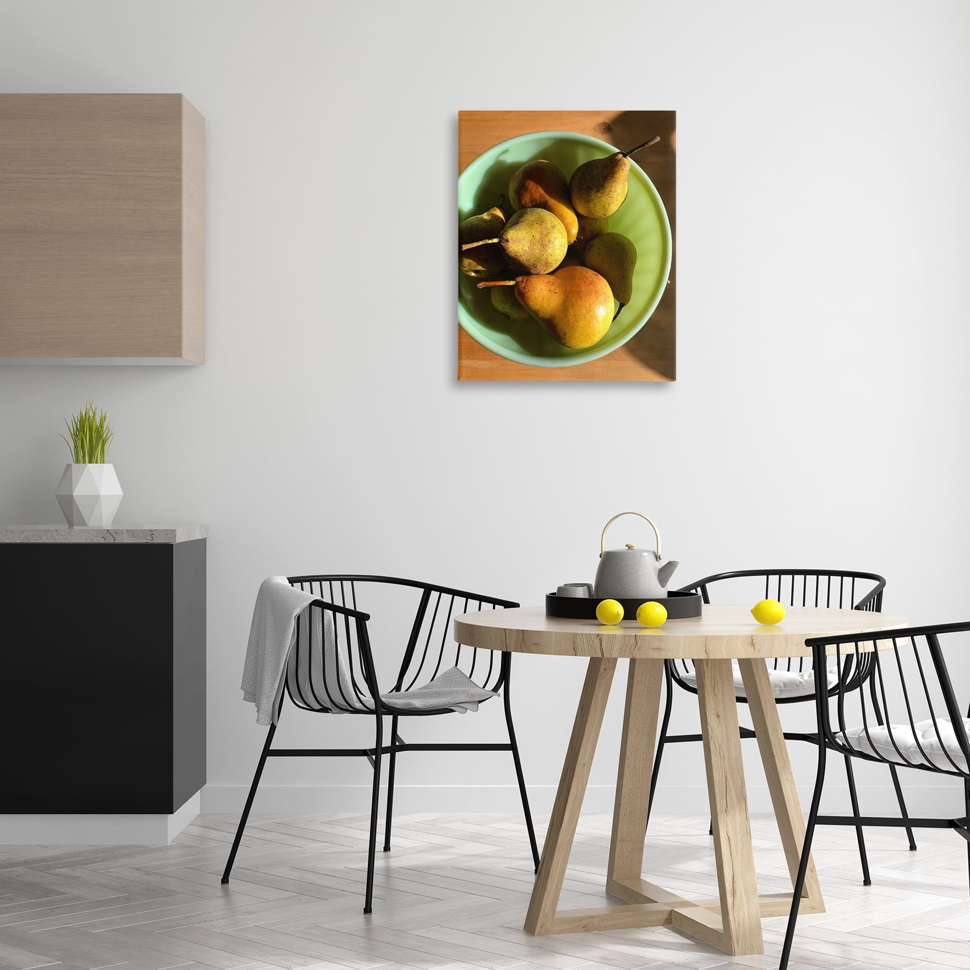 Stupell Industries Kitchen Bowl of Pears Food & Beverage Photography Wrapped Canvas Art Print Wall Art, 24 x 30