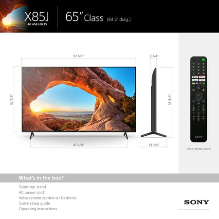 Sony - 65" Class X85J Series LED 4K UHD Smart Google TV