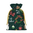 thumbnail image 2 of XMXT Christmas Drawstring Gift Bags, Christmas Elf Snowman Pattern Wrapping Sacks Candy Packing Bag Party Decorations Favor Bags, S, 2 of 8
