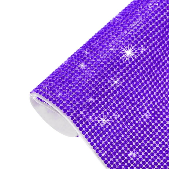 Uxcell Bling Rhinestone Sheet Self Adhesive Sticker 4.72 x 7.87Inch DIY Car Decoration Sticker Dark Blue