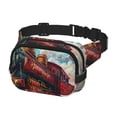 thumbnail image 2 of Disketp Beautiful Red Train Hot Air Balloon Riñonera de Doble Capa, Bolsa de Cintura Ajustable para Viajes, Correr y Senderismo, Riñonera Ligera para Hombre y Mujer, 2 of 9