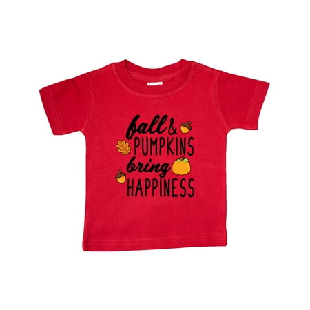 

Inktastic Thanksgiving Fall and Pumpkins Bring Happiness Gift Baby Boy or Baby Girl T-Shirt