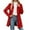 F01-Red, variant on FYDUU Womens Trench Coat Mid Length Jacket Autumn Winter Fashion Outerwear With Notched Lapel And Button Closure Outerwear Comfy Coat Outwear