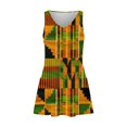 thumbnail image 5 of JULMCOMO Womens Summer Dresses Dressy Casual V Neck T-Shirt Dress Ethnic Print Beach Cover Up Sleeveless Sundress with Pocket, 5 of 6